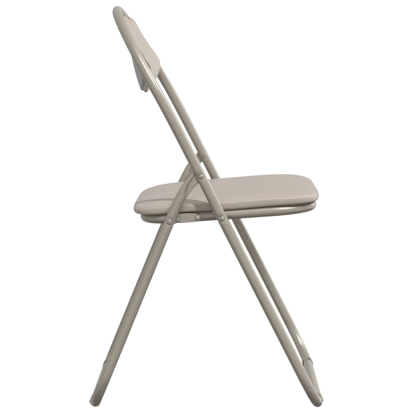 Folding Chair 8 pcs Sand 48 x 43.5 x 81 cm Faux Leather