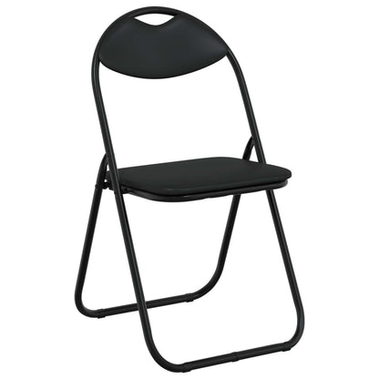 Folding Chair 8 pcs Black 48 x 43.5 x 81 cm Faux Leather