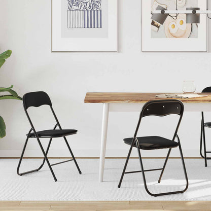 Folding Chair 2 pcs Black 48 x 44 x 78 cm Velvet