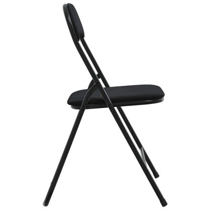 Folding Chair 2 pcs Black 48 x 44 x 78 cm Velvet