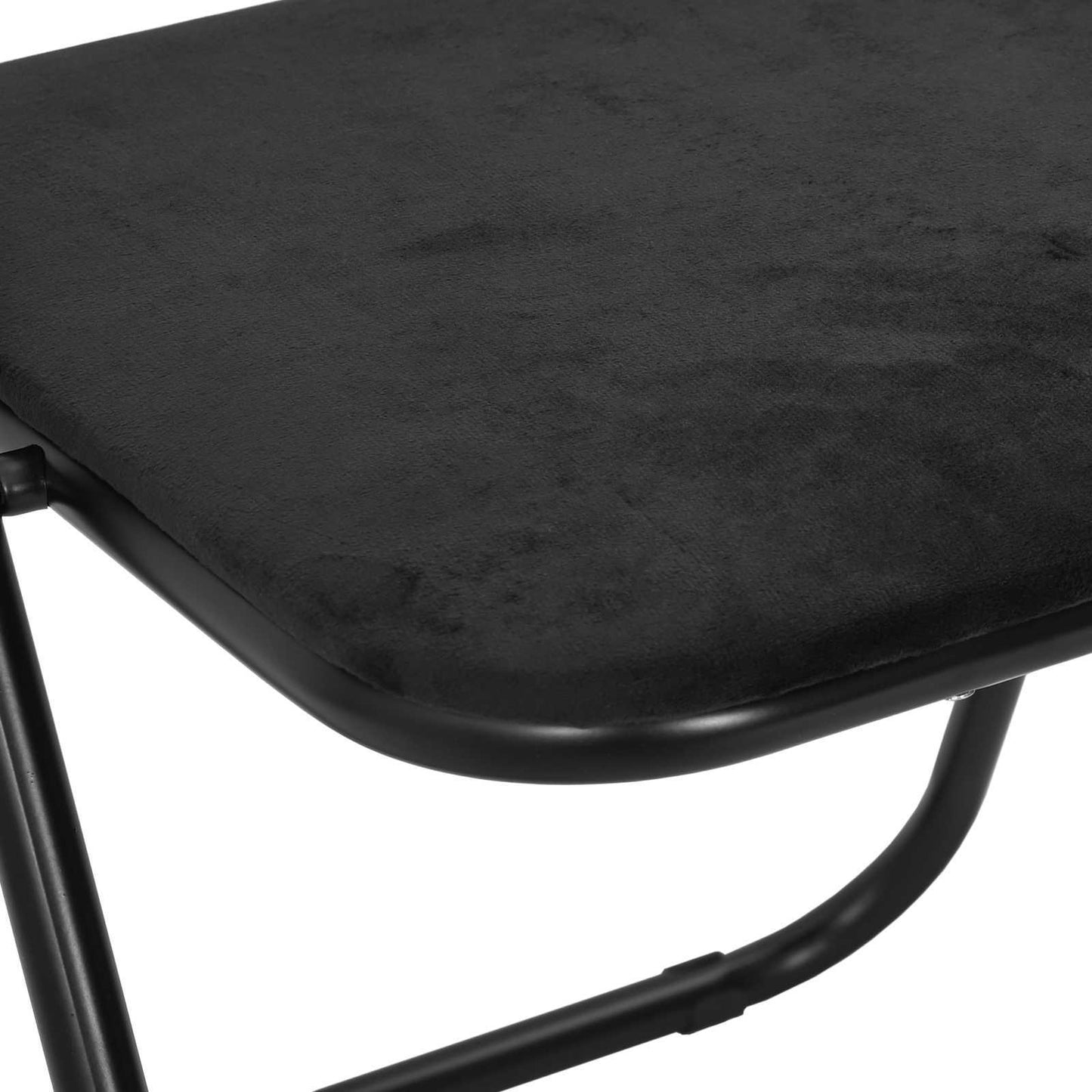 Folding Chair 8 pcs Black 48 x 44 x 78 cm Velvet