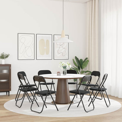 Folding Chair 8 pcs Black 48 x 44 x 78 cm Velvet
