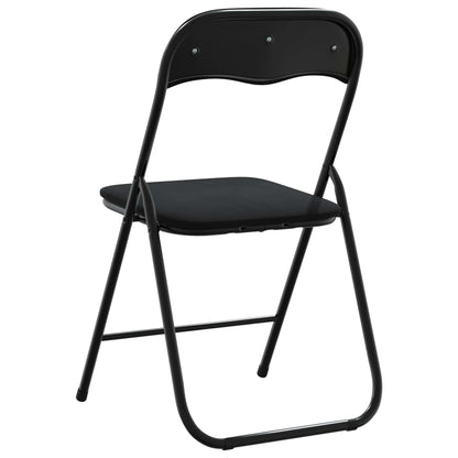 Folding Chair 8 pcs Black 48 x 44 x 78 cm Velvet