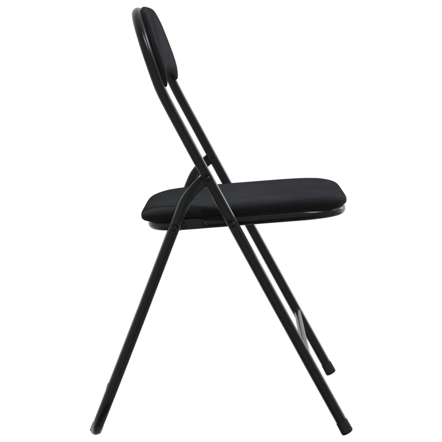 Folding Chair 8 pcs Black 48 x 44 x 78 cm Velvet
