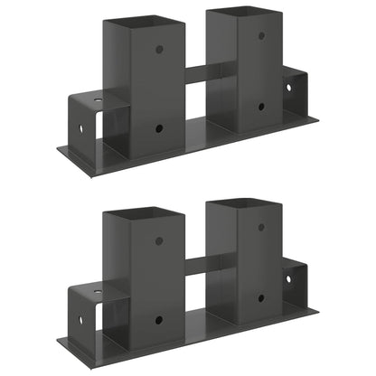 Firewood Stack Aid 2 pcs Anthracite 34 x 10 x 15 cm Steel
