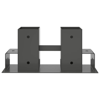 Firewood Stack Aid 2 pcs Anthracite 34 x 10 x 15 cm Steel