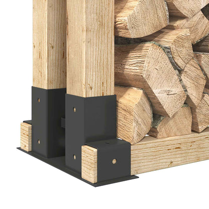Firewood Stack Aid 2 pcs Anthracite 34 x 10 x 15 cm Steel