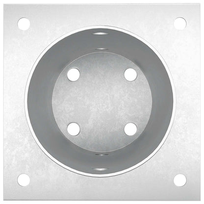 Round Ground Anchor 12 pcs Silver 15 x 15 x 15 cm Metal
