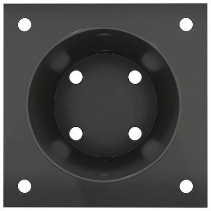 Round Ground Anchor 4 pcs Anthracite 15 x 15 x 15 cm Metal