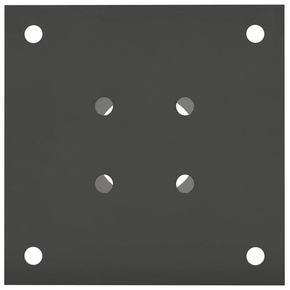 Round Ground Anchor 4 pcs Anthracite 15 x 15 x 15 cm Metal
