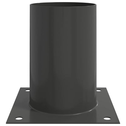 Round Ground Anchor 12 pcs Anthracite 15 x 15 x 15 cm Metal