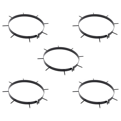 Lawn Aerator Clamp with Spikes 5 pcs Black Ø 320 mm Iron