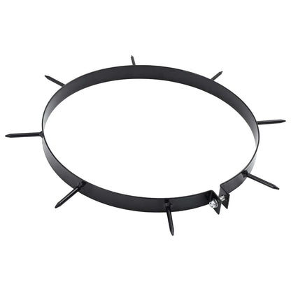 Lawn Aerator Clamp with Spikes 5 pcs Black Ø 320 mm Iron
