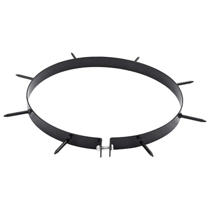 Lawn Aerator Clamp with Spikes 5 pcs Black Ø 320 mm Iron