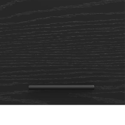 Wash Machine Cabinet with Storage Black Oak 67.5 x 68 x 200 cm