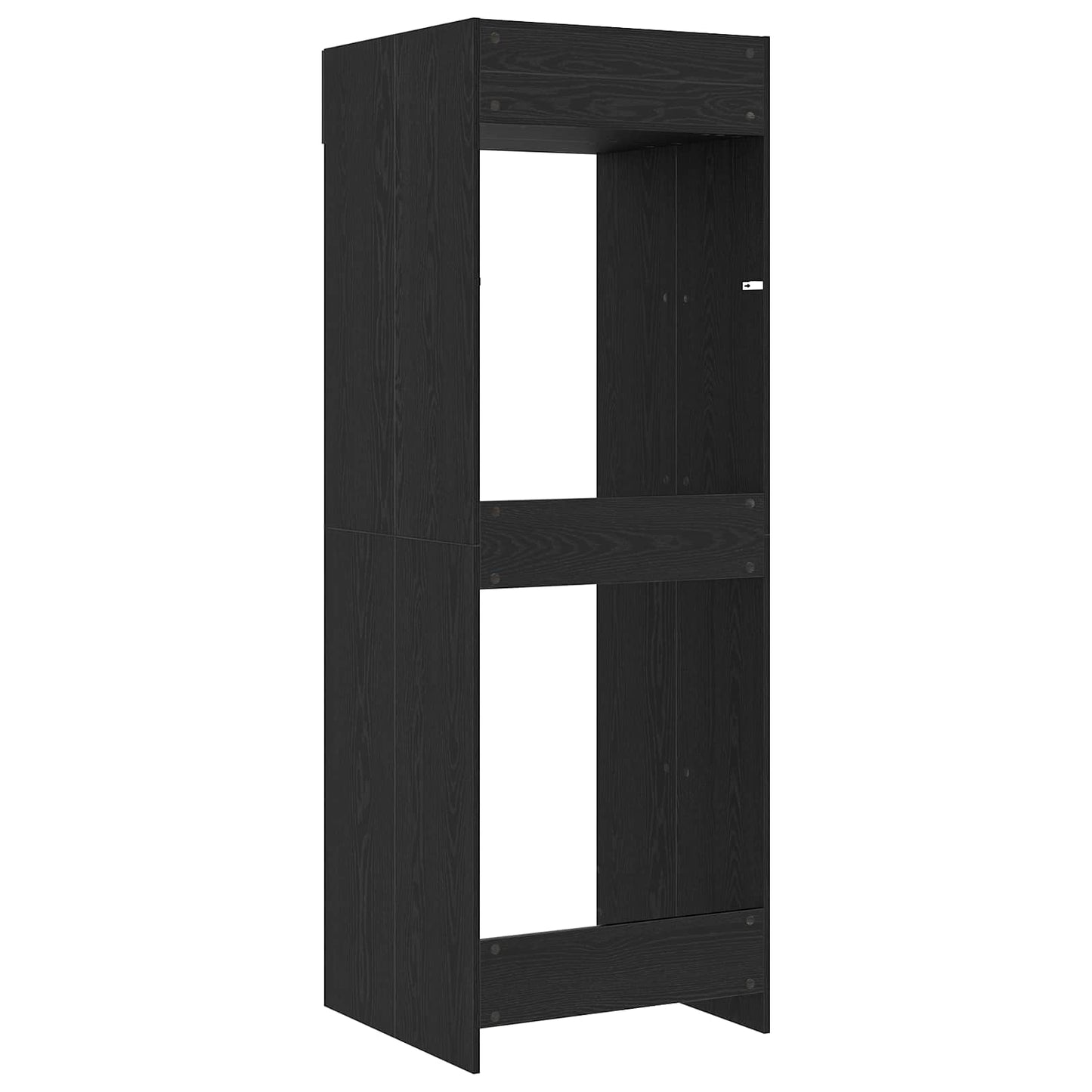 Wash Machine Cabinet with Storage Black Oak 67.5 x 68 x 200 cm