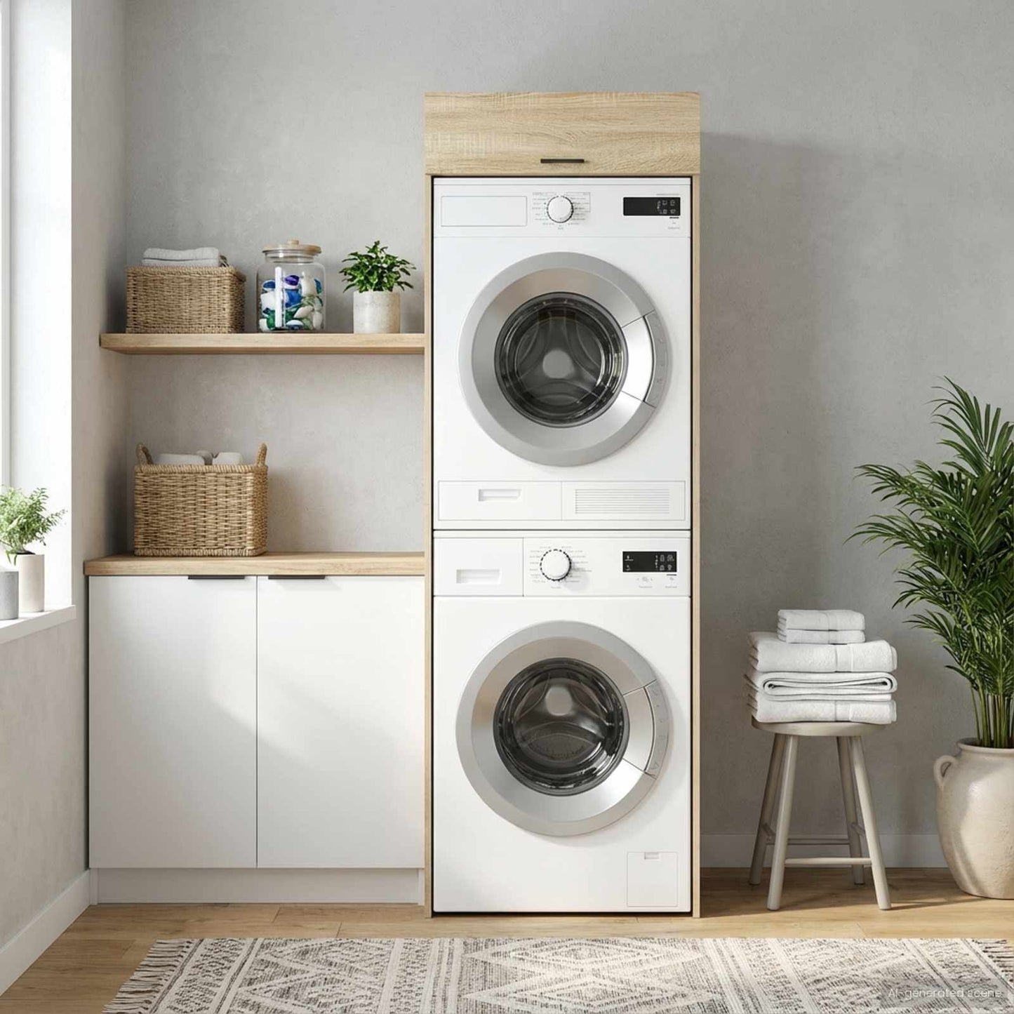 Wash Machine Cabinet Sonoma 67.5 x 68 x 200 cm Engineered wood