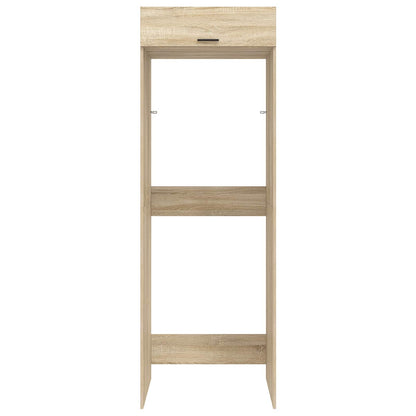 Wash Machine Cabinet with Storage Sonoma Oak 67.5 x 68 x 200 cm