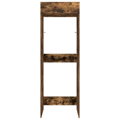 Wash Machine Cabinet with Storage Smoked Oak 67.5 x 68 x 200 cm