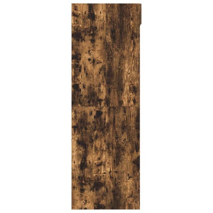 Wash Machine Cabinet with Storage Smoked Oak 67.5 x 68 x 200 cm