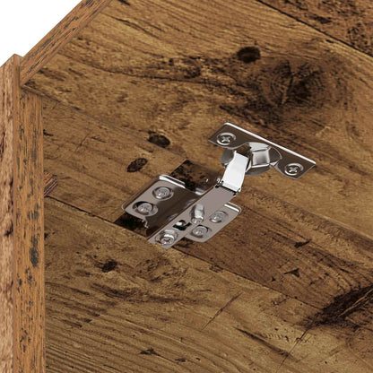 Wash Machine Cabinet with Storage Old Wood 67.5 x 68 x 200 cm