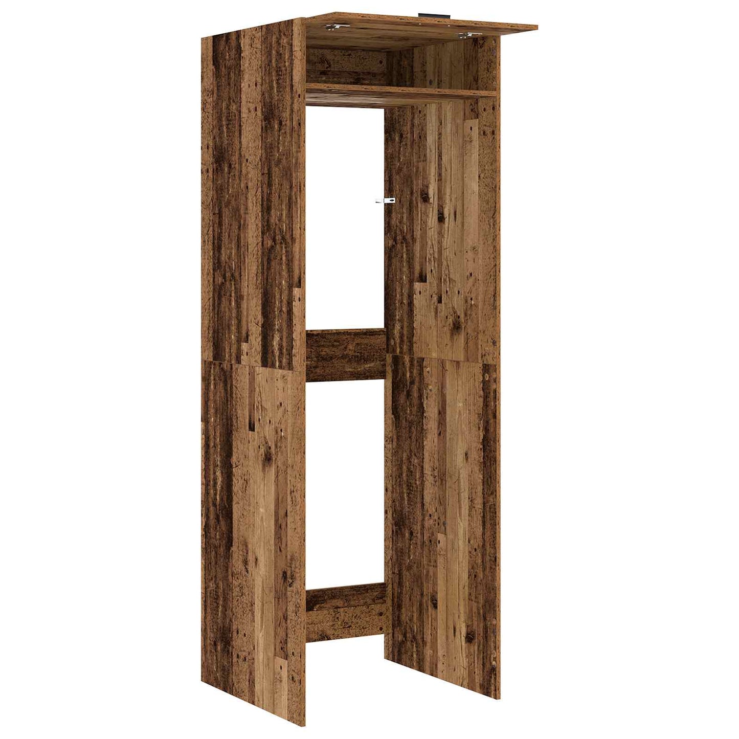 Wash Machine Cabinet with Storage Old Wood 67.5 x 68 x 200 cm