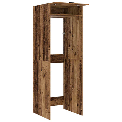 Wash Machine Cabinet with Storage Old Wood 67.5 x 68 x 200 cm