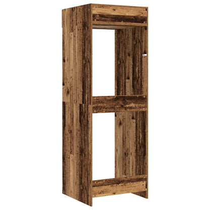 Wash Machine Cabinet with Storage Old Wood 67.5 x 68 x 200 cm