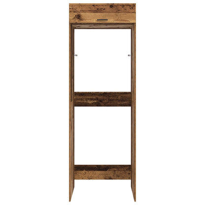 Wash Machine Cabinet with Storage Old Wood 67.5 x 68 x 200 cm