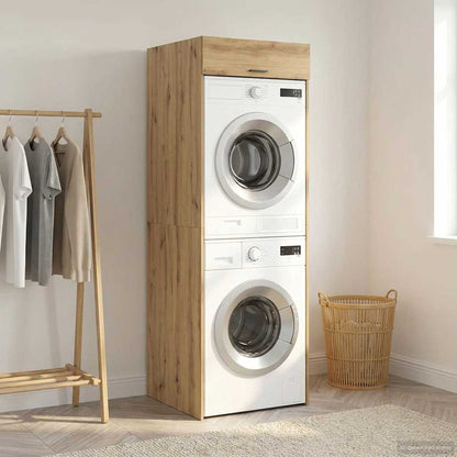 Wash Machine Cabinet with Door Artisan Oak 67.5 x 68 x 200 cm