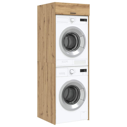 Wash Machine Cabinet with Door Artisan Oak 67.5 x 68 x 200 cm