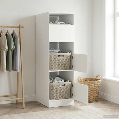 Laundry Cabinet White 50 x 68 x 162 cm Engineered wood