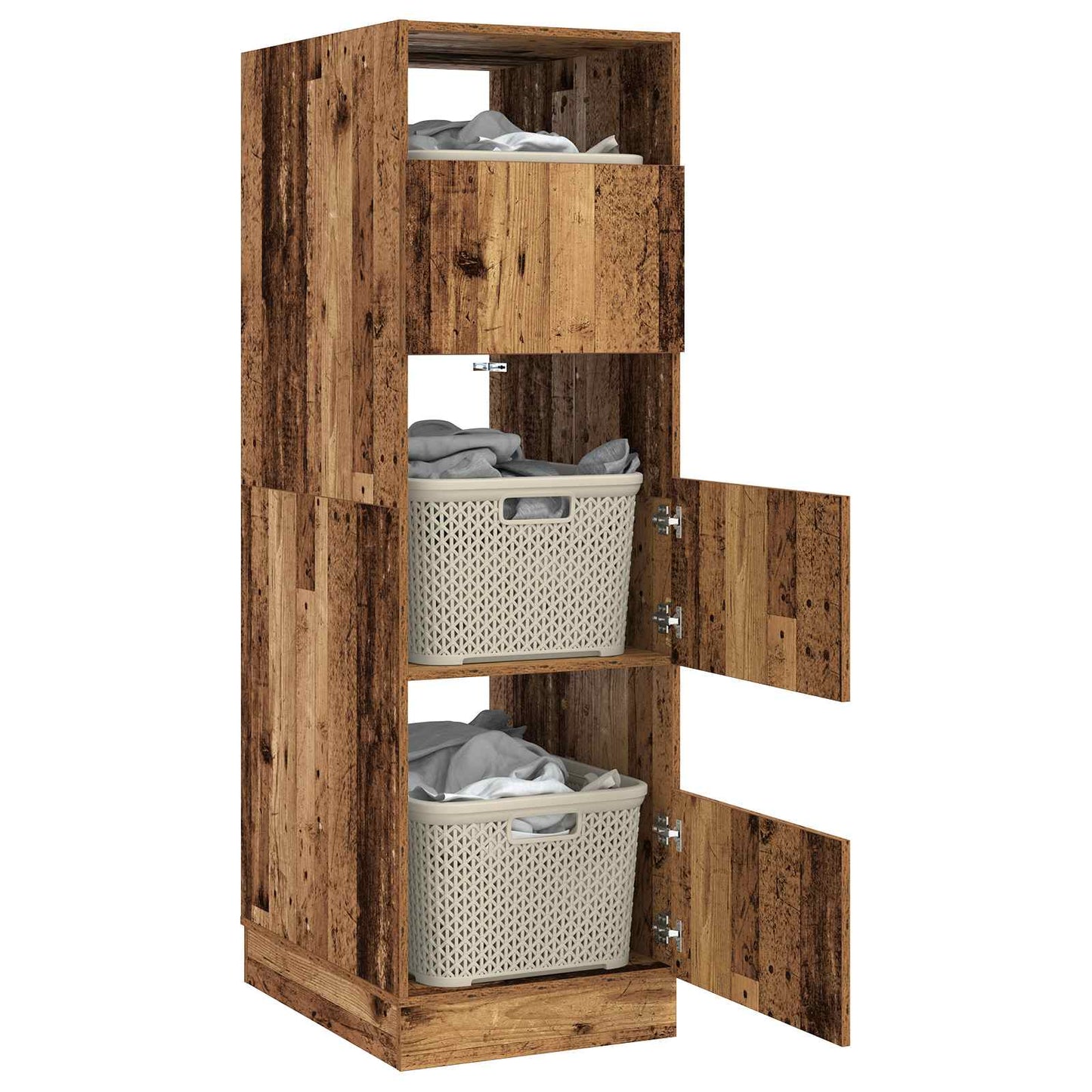 Laundry Cabinet Old Wood 50 x 68 x 162 cm Engineered wood