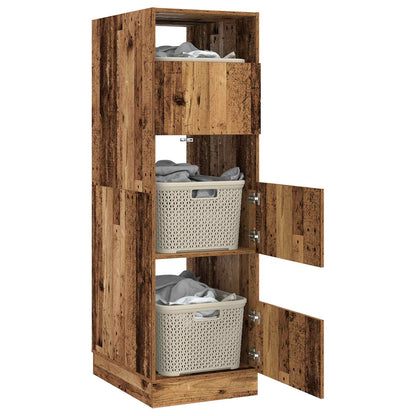 Laundry Cabinet Old Wood 50 x 68 x 162 cm Engineered wood