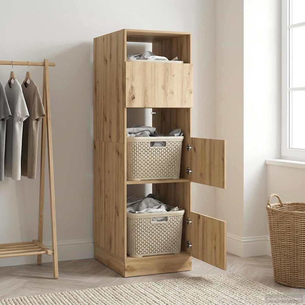 Laundry Cabinet Artisan Oak 50 x 68 x 162 cm Engineered wood