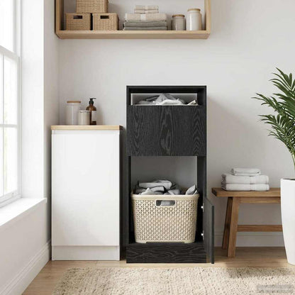 Laundry Cabinet Black Oak 50 x 68 x 102 cm Engineered wood