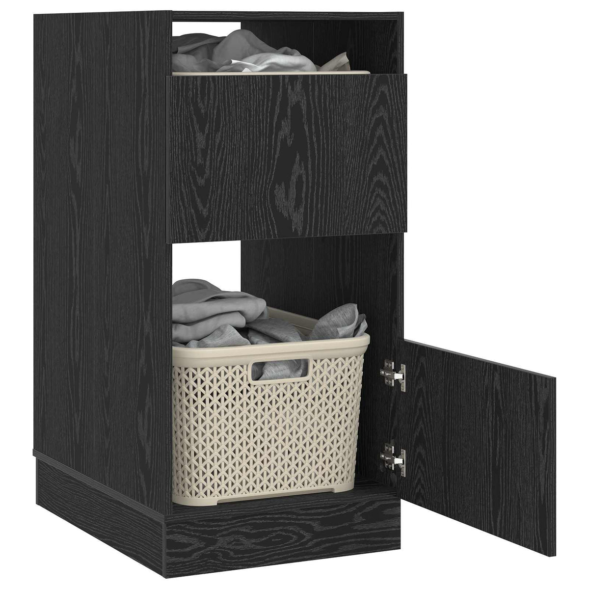 Laundry Cabinet Black Oak 50 x 68 x 102 cm Engineered wood
