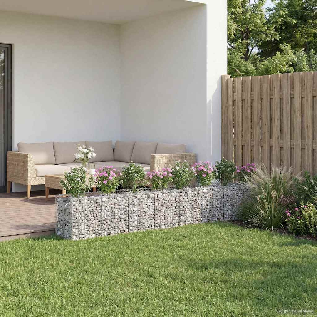 Gabion Raised Bed 2 pcs Silver