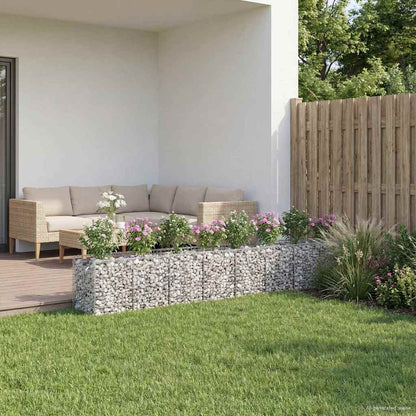 Gabion Raised Bed 2 pcs Silver