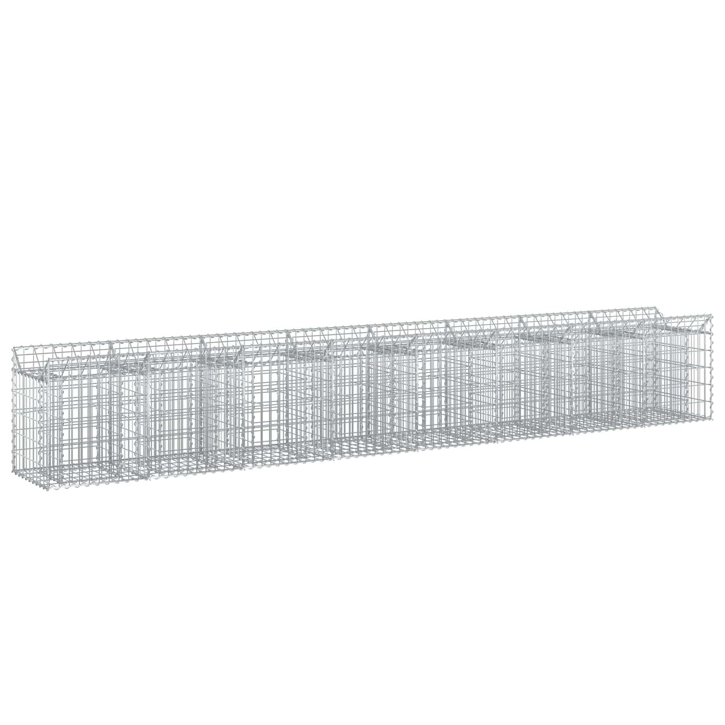 Gabion Raised Bed 2 pcs Silver