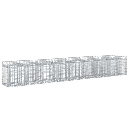 Gabion Raised Bed 2 pcs Silver
