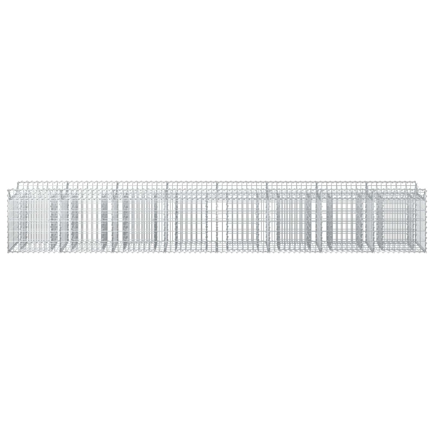 Gabion Raised Bed 2 pcs Silver