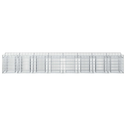 Gabion Raised Bed 2 pcs Silver
