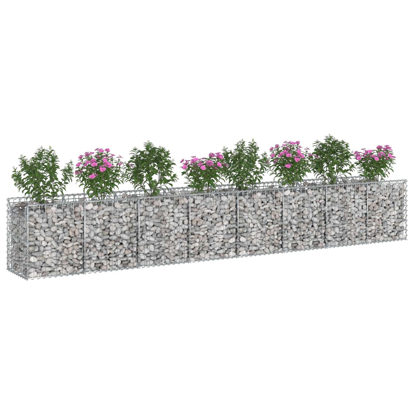 Gabion Raised Bed 2 pcs Silver
