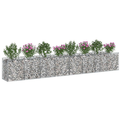 Gabion Raised Bed 2 pcs Silver