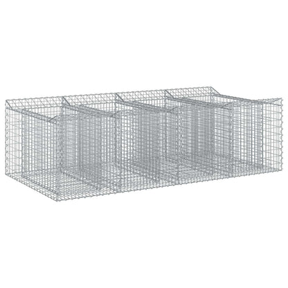 Gabion Raised Bed 2 pcs Silver