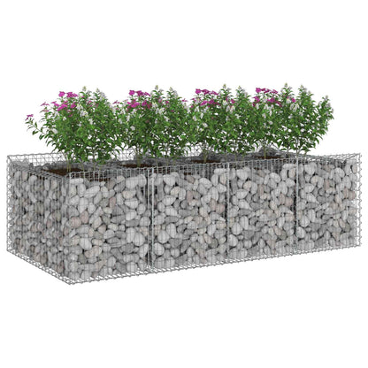 Gabion Raised Bed 2 pcs Silver