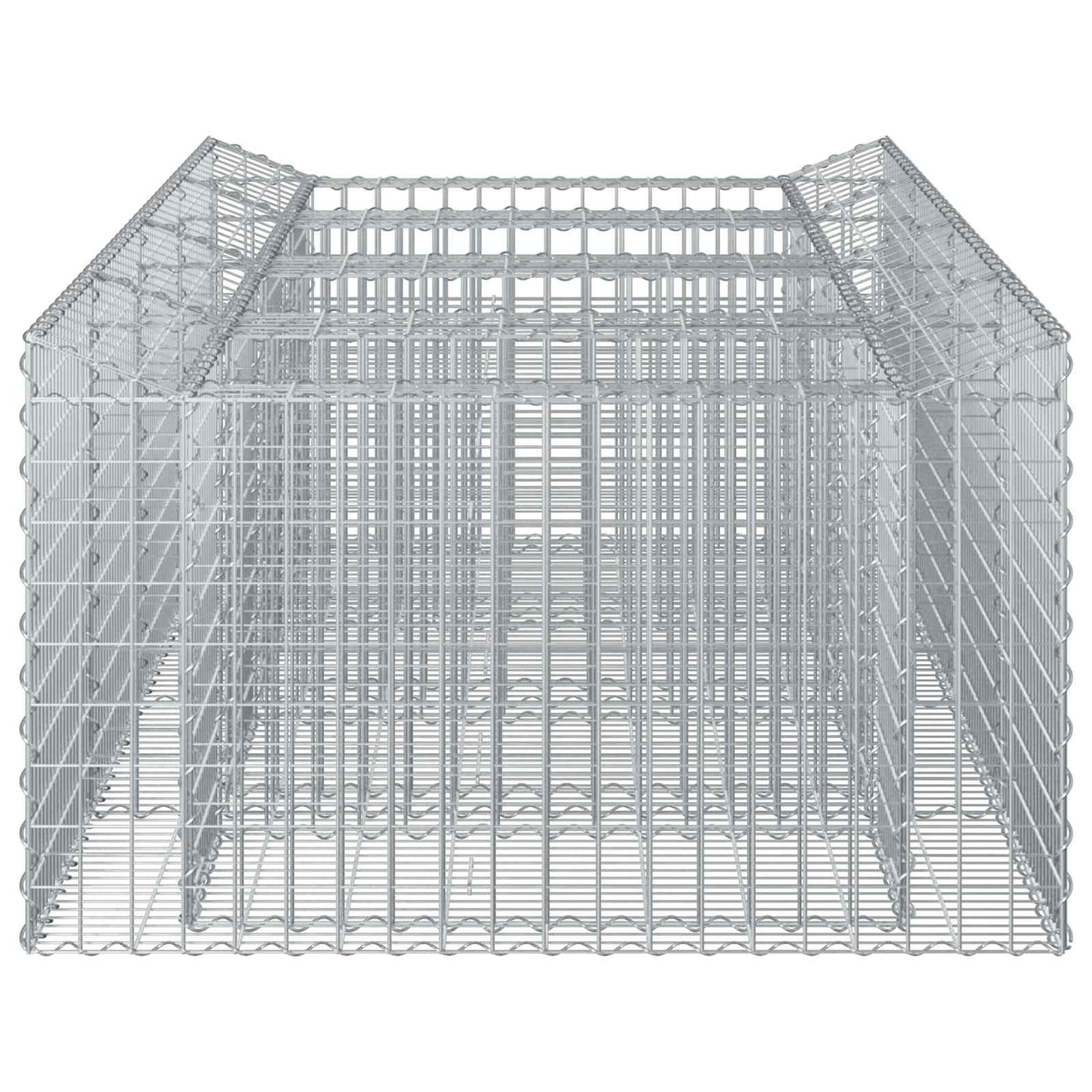 Gabion Raised Bed 2 pcs Silver