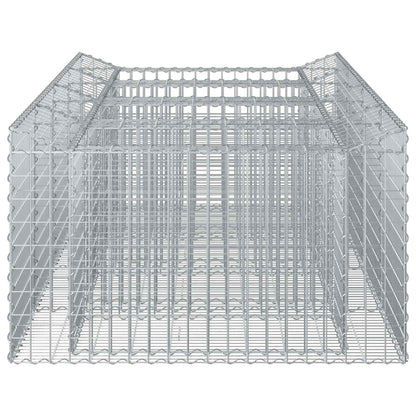 Gabion Raised Bed 2 pcs Silver