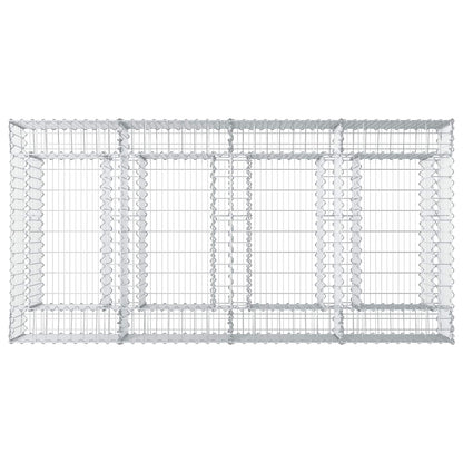 Gabion Raised Bed 2 pcs Silver